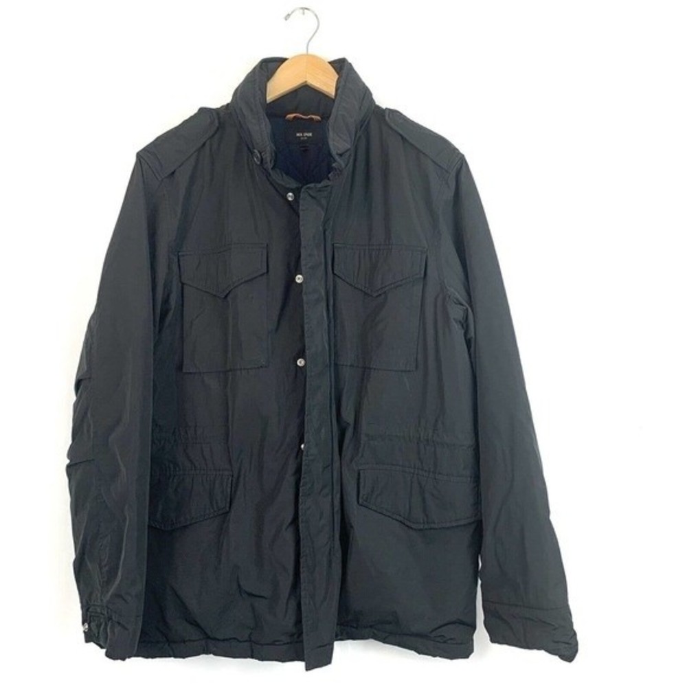 jack Spade black hooded jacket large